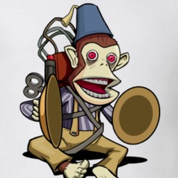 White MONKEY BOMB JOLLY CHIMP T-Shirt CALL OF DUTY ZOMBIES 100% COTTON