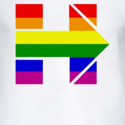 Hillary Clinton Rainbow H Presidential Campaign T Shirt