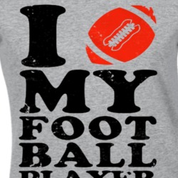I Love My Football Player T Shirt