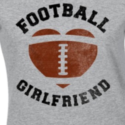 Football Girlfriend Cute Boyfriend Support T Shirt
