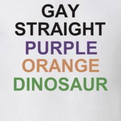 Gay Straight Purple Orange Dinosaur Darren Criss T Shirt