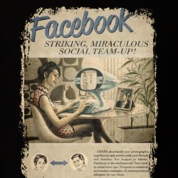 Facebook Social Network Retro T Shirt