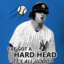Brett Gardner Yankee Outfielder Hit With A Baseball T Shirt