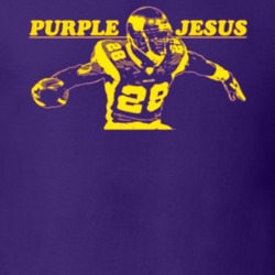 Purple Jesus Adrian Peterson Minnesota Football T Shirt