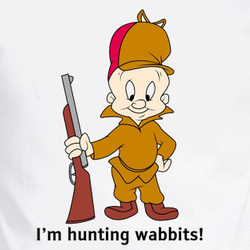 Elmer Fudd Cartoon I'M Hunting Wabbits T Shirt