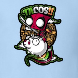 Chibi Deadpool Riding Tacos Galore Funny Cool Gift T Shirt