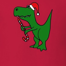 Cool Funky Christmas Green T Rex Funny Gift T Shirt