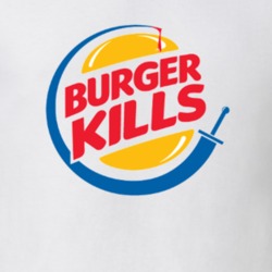 Burger King Logo Parody Funny Burger Kills Cool T Shirt