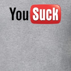 Youtube Logo Parody Funny You Suck Cool T Shirt