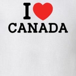 I Heart  Canada NY Parody T shirt
