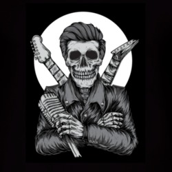 Rocker Skull T Shirt
