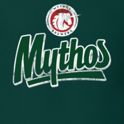 Mythos Brewery Greek Beer Ale Logo Worn Look T Shirt