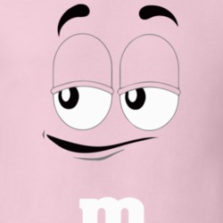 Smirking Pink M And M Face Halloween Costume T Shirt