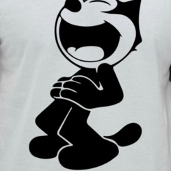 Felix The Cat Laughing Character Tv Show Vintage Cartoon Raglan T Shir