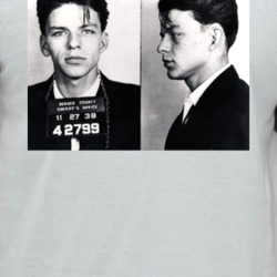 Frank Sinatra Retro Arrested Celebrity Mugshot Vintage Grunge Look Rag