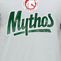 Mythos Brewery Greek Beer Ale Logo Worn Look Raglan T Shirt