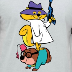 Secret Squirrel Retro Hanna Barbera Cartoon Poster Fan Raglan T Shirt