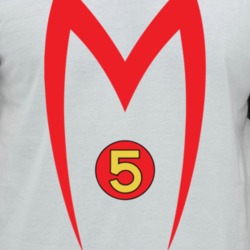Speed Racer Mach 5 Car Logo Japanese Racing Cartoon Raglan T Shirt