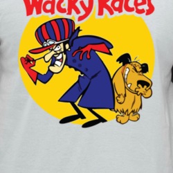 Wacky Races Boy And Dog Hanna Barbera Cartoon Poster Fan Raglan T Shir