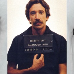 Tim Allen Retro Arrested Celebrity Mugshot Vintage Grunge Look Raglan 