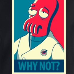 Zoidberg Futurama Why Not Hope Poster Inspired Parody Crewneck Sweatsh