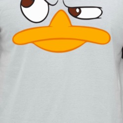 Perry The Platypus Face Cartoon Tv Show Raglan T Shirt