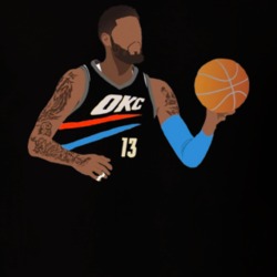Okc 13 Basketball Player Cut Out T Shirt
