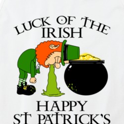 St Patricks Day Luck Of The Irish Vomiting Leprechaun Funny Drinking T