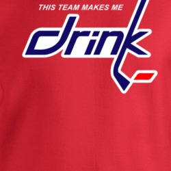 This Team Makes Me Drink Washington Hockey Logo Parody Crewneck Sweats