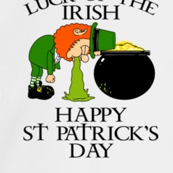 St Patricks Day Luck Of The Irish Vomiting Leprechaun Funny Drinking C