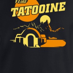 Visis Tatooine Star Wars Travel Poster Movie Fan Crewneck Sweatshirt T