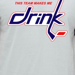 This Team Makes Me Drink Washington Hockey Logo Parody Raglan T Shirt