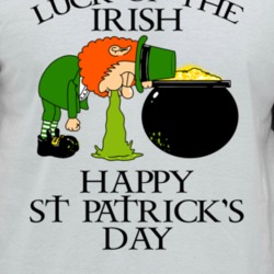 St Patricks Day Luck Of The Irish Vomiting Leprechaun Funny Drinking R
