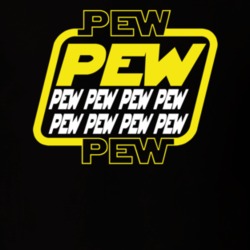 Pew Pew Pew Star Wars Themed Funny Shooting Sounds Movie Fan T Shirt