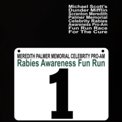 Rabies Awareness Fun Run Funny The Office Tv Show Fan Crewneck Sweatsh