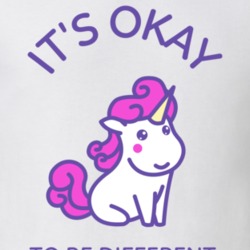 Its Okay To Be Different Cute Kawaii Unicorn T Shirt