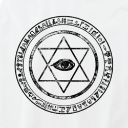 All Seeing Eye Hieroglyphics Medallion Vintage Look Tanktop