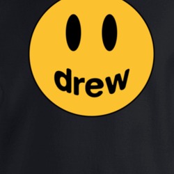 Drew Smile Happyface Emoji Trending Celeb Inspired Beebs Fan Crewneck 