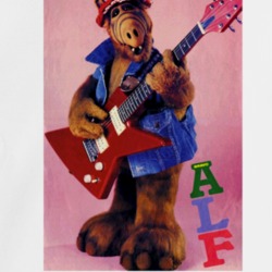 Alf Guitar Poster 80s Alien Tv Show Sitcom Fan Crewneck Sweatshirt T S