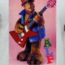 Alf Guitar Poster 80s Alien Tv Show Sitcom Fan Raglan T Shirt