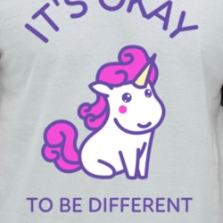 Its Okay To Be Different Cute Kawaii Unicorn Raglan T Shirt