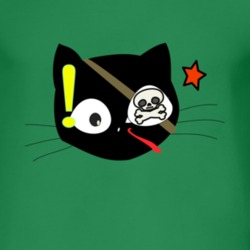Cat Pirate Cartoon Funny T Shirt
