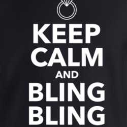 Keep Calm And Bling Bling Diamond Ring Crewneck Sweatshirt T Shirt