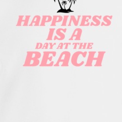 Happiness Is A Day At The Beach Quote Crewneck Sweatshirt T Shirt