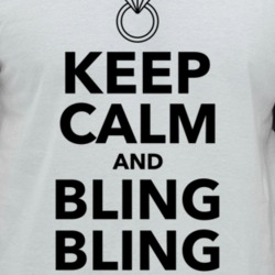 Keep Calm And Bling Bling Diamond Ring Raglan T Shirt