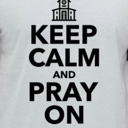 Keep Calm And Pray On Faith Church Raglan T Shirt