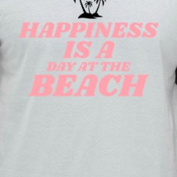 Happiness Is A Day At The Beach Quote Raglan T Shirt