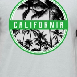 California South Westside Sunny Usa American City Crest Seal Raglan T 