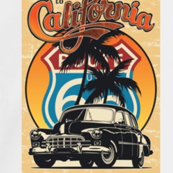 Welcome To California Poster Vintage Retro Grunge Route 66 Car Lover C