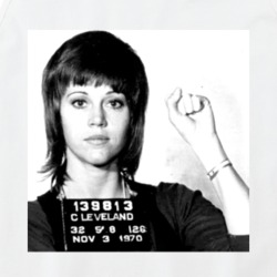 Jane Fonda Celebrity Mugshot Vintage Grunge Look Fan Tanktop